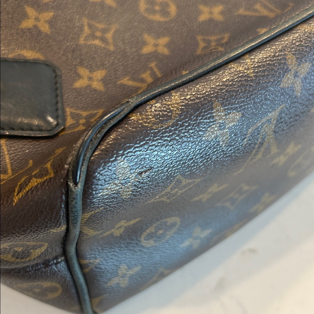 100% Authentic Louis Vuitton Brown Monogram Backpack with Black Leather Flap - Picture 11 of 15